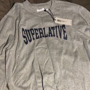 Wesc Gray Superlative Sweatshirt / sweater unisex